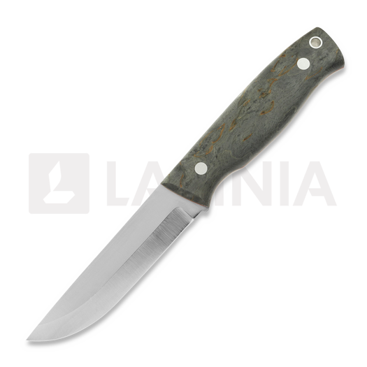 มีด Brisa Trooper 115, scandi, stabilized curly birch