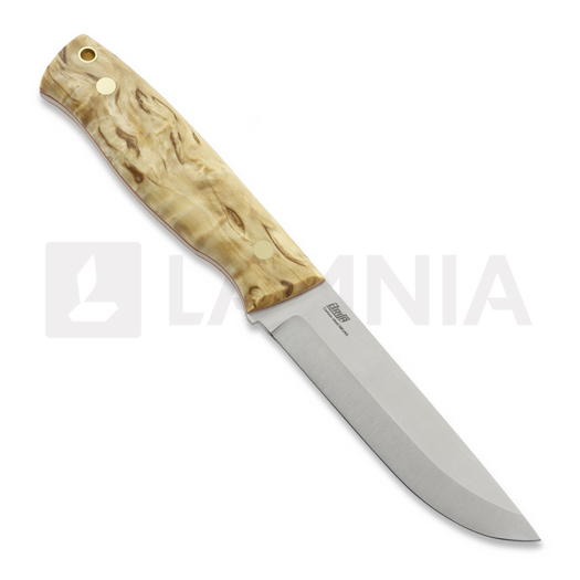 Brisa Trooper 115 peilis, scandi, stabilized curly birch, bushcaft sheath