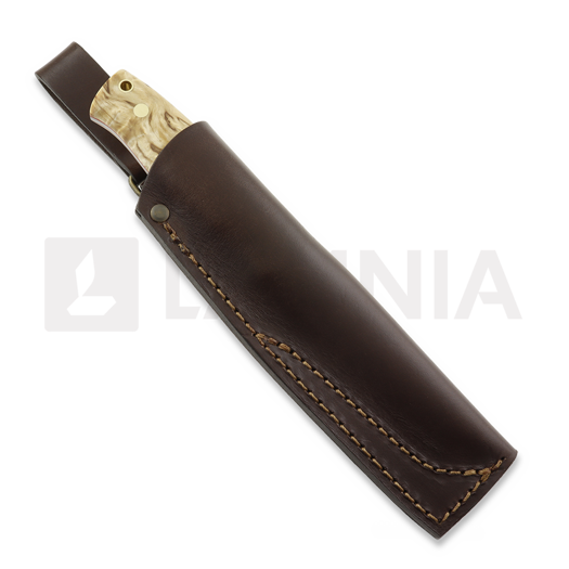 Brisa Trooper 115 peilis, scandi, stabilized curly birch, bushcaft sheath