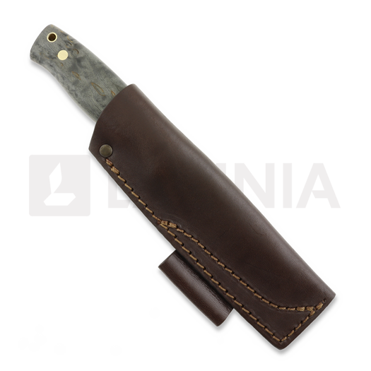 Couteau Brisa Trooper 95, scandi, stab. curly birch, firesteel holder sheath