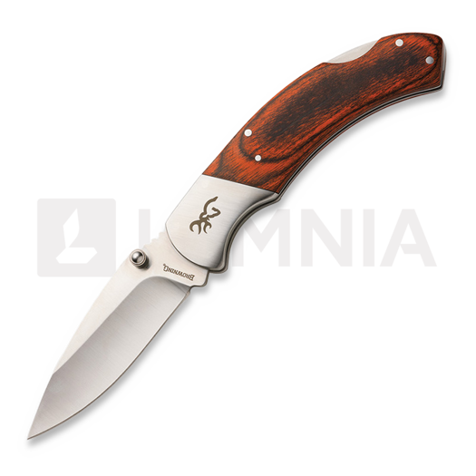 Nóż składany Browning Lockback Brown Pakkawood