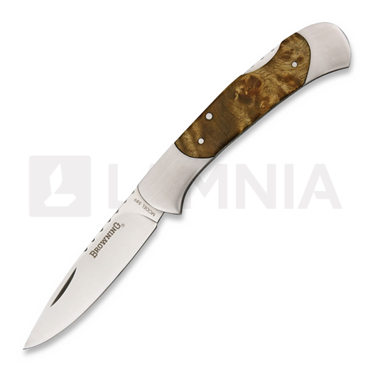 Browning Lockback fällkniv, burl wood