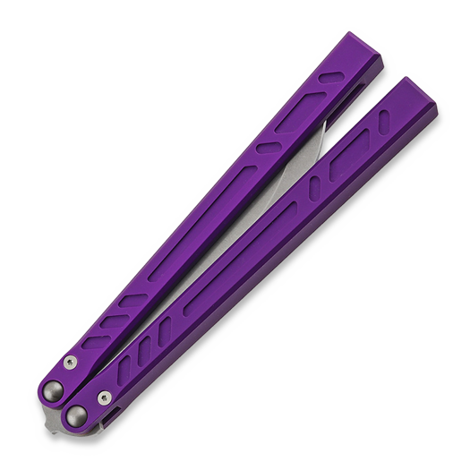 BRS Aluminum Channel Barebones balisong, Purple Anodized