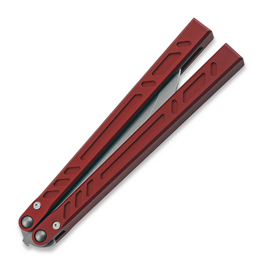BRS Aluminum Channel Barebones balisong, Red Anodized