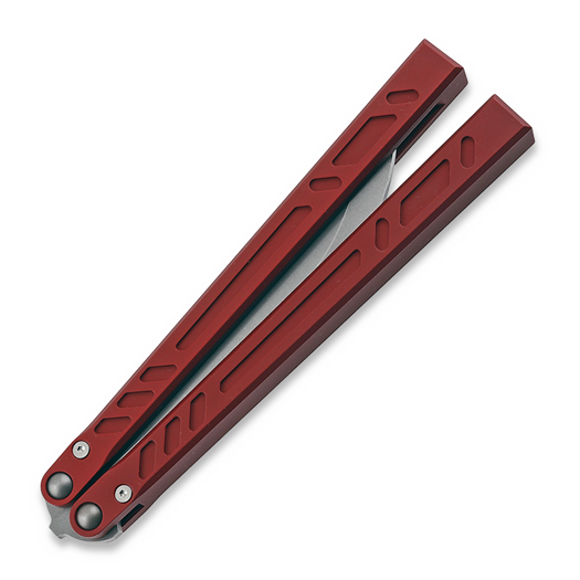 BRS Aluminum Channel Barebones balisong, Red Anodized