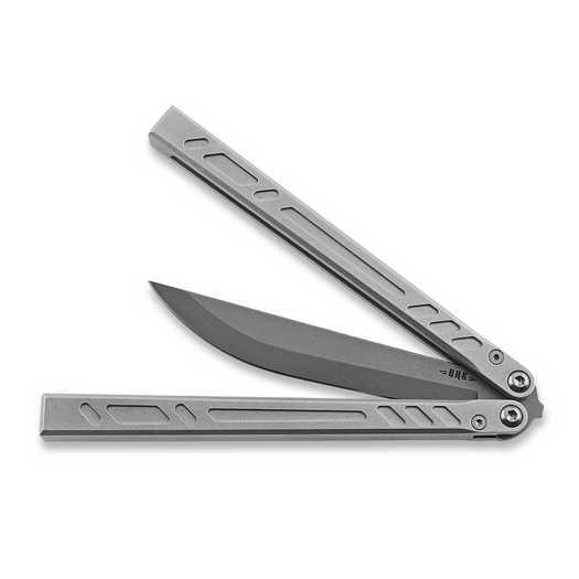 BRS Aluminum Channel Barebones balisong, Stonewashed