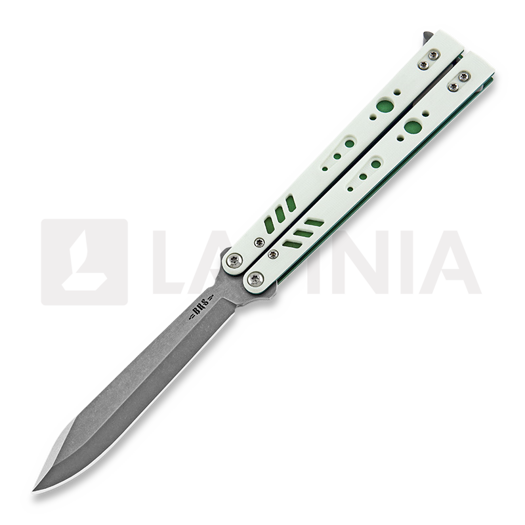 BRS Replicant Premium ALT balisong, white/green