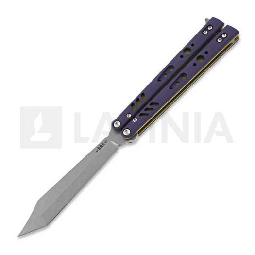 BRS Replicant Premium Tanto balisong, purple/gold