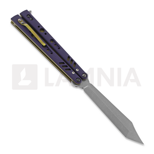 BRS Replicant Premium Tanto butterfly knife, purple/gold
