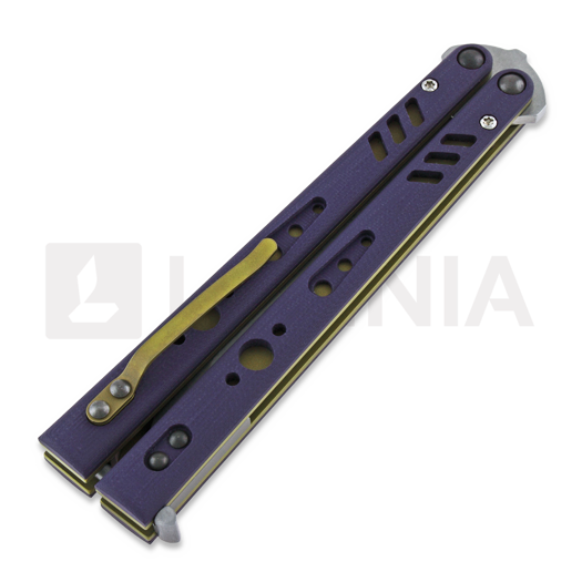 BRS Replicant Premium Tanto butterfly knife, purple/gold