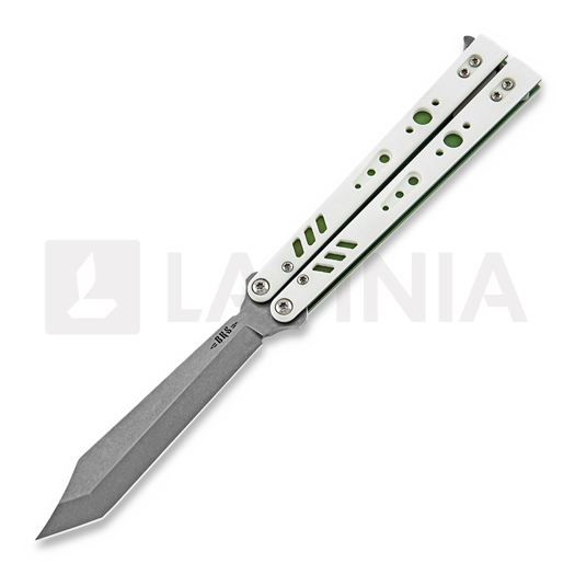 BRS Replicant Premium Tanto balisong, white/green