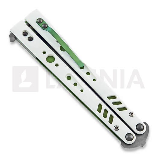 BRS Replicant Premium Tanto balisong, white/green