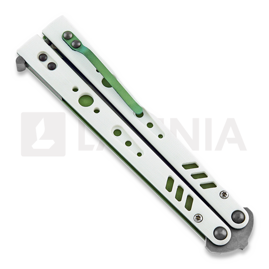 BRS Replicant Premium Tanto balisong, white/green
