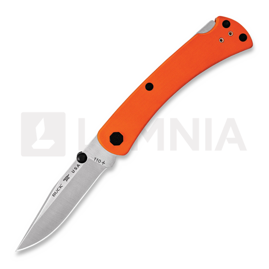 Buck 110 Slim Pro TRX Lockback 접이식 나이프, 주황 BU110ORS3