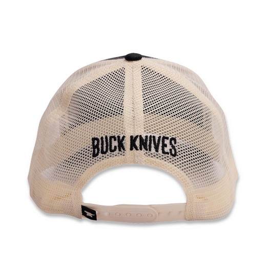 Buck Mesh Leather Patch Hat Black keps BU14246