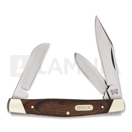 Buck Stockman 折り畳みナイフ, wood BU371