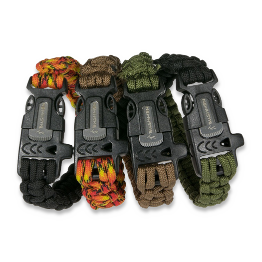 Bushmen Paracord wristband 3m firestarter+whistle