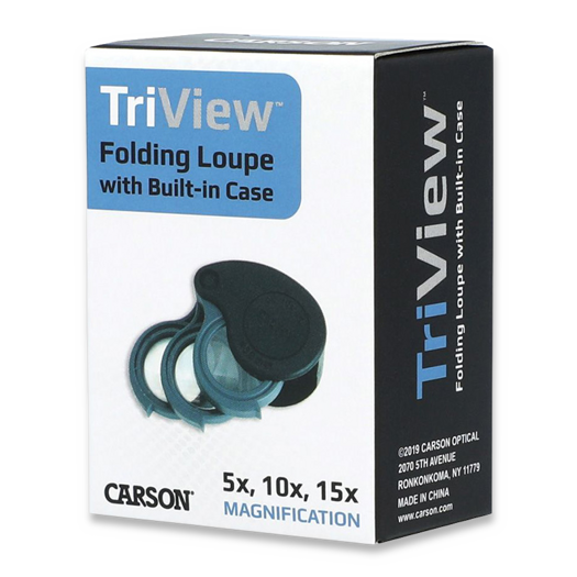 Carson Optics TriView Folding Loupe W/Case