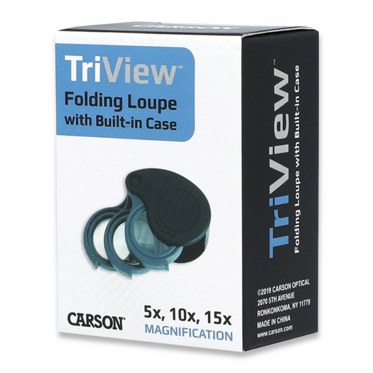 Carson Optics TriView Folding Loupe W/Case