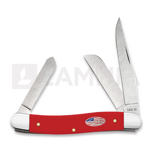 Pocket knife Case Cutlery American Workman Red Synthetic Smooth Medium Stockman 73931