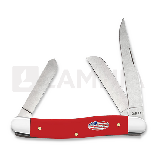 Pocket knife Case Cutlery American Workman Red Synthetic Smooth Medium Stockman 73931