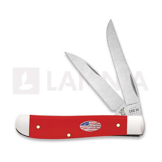 Case Cutlery American Workman Red Synthetic Smooth Mini Trapper pocket knife 73927