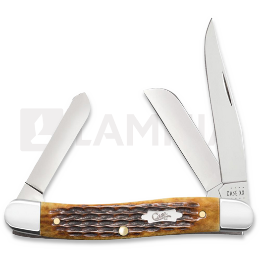 Case Cutlery Antique Bone Rogers Corn Cob Jig Medium Stockman linkkuveitsi 52834