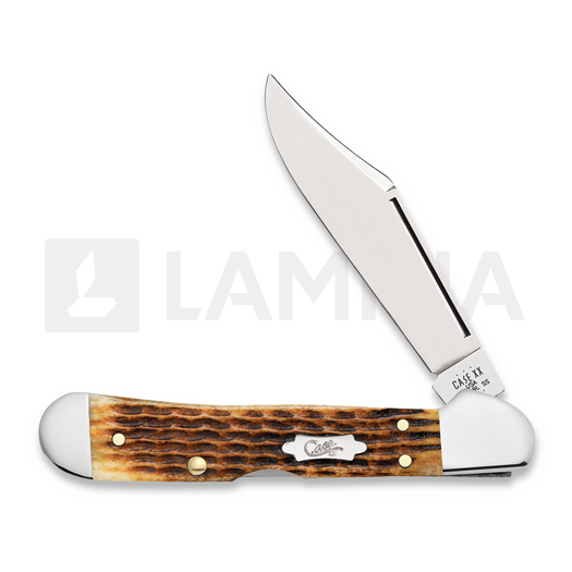 Case Cutlery Antique Bone Rogers Corn Cob Jig Mini CopperLock pocket knife 52849