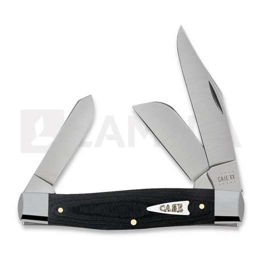 Case Cutlery Black Micarta Smooth Large Stockman pocket knife 27732