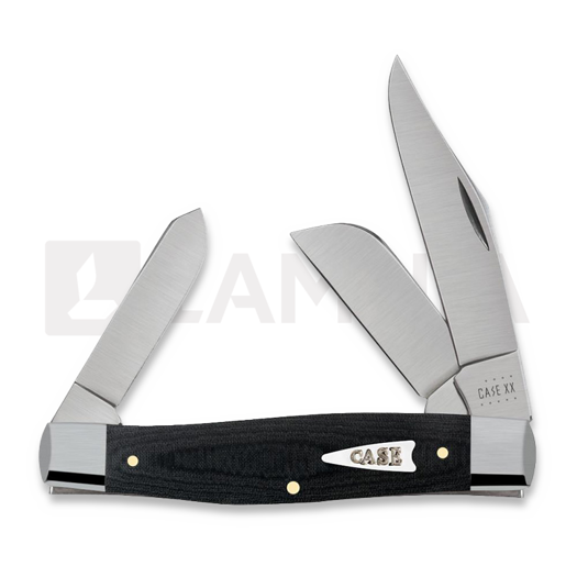 Case Cutlery Black Micarta Smooth Large Stockman pocket knife 27732