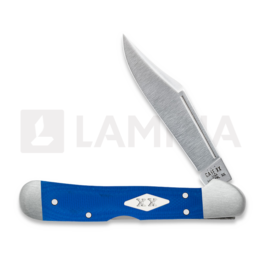 Pocket knife Case Cutlery Blue G-10 Smooth Mini CopperLock 16754