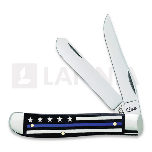 Pocket knife Case Cutlery Blue Line Mini Trapper Bone 06568