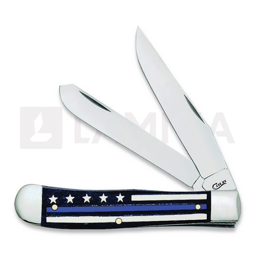 Case Cutlery Blue Line Trapper Bone pocket knife 06567