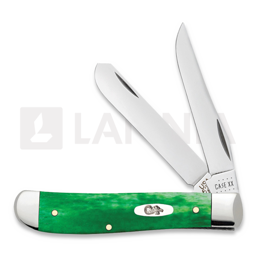 Case Cutlery Brilliant Green Bone Smooth Mini Trapper pocket knife 52824