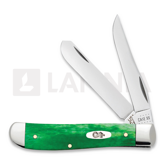Pocket knife Case Cutlery Brilliant Green Bone Smooth Mini Trapper 52824