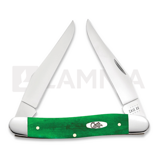 Case Cutlery Brilliant Green Bone Smooth Muskrat pocket knife 52822