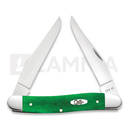 Case Cutlery Brilliant Green Bone Smooth Muskrat pocket knife 52822