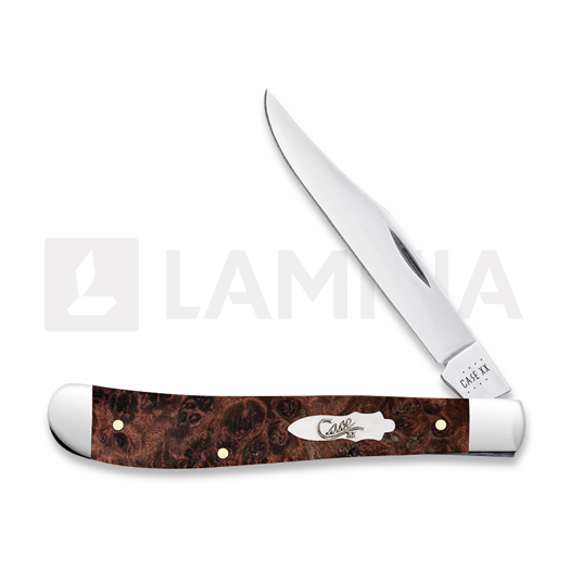 Case Cutlery Brown Maple Burl Smooth Slimline Trapper linkkuveitsi 64063