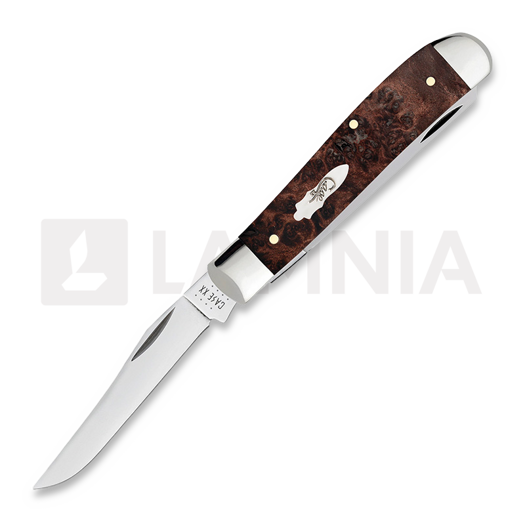 Перочинный нож Case Cutlery Brown Maple Burl Wood Mini Trapper 64062