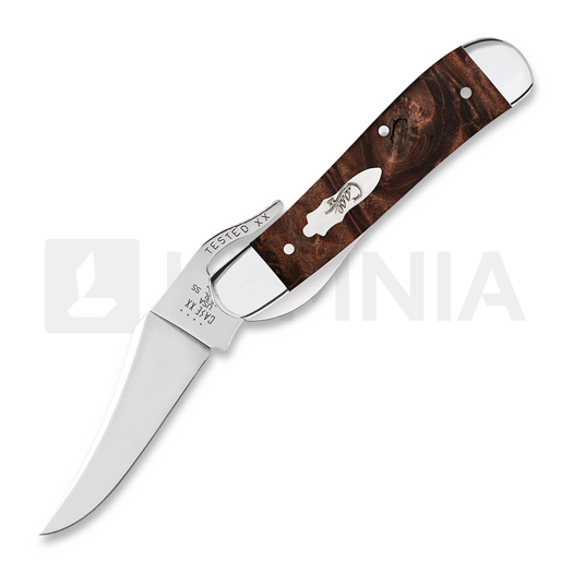 Case Cutlery Brown Maple Burl Wood Smooth RussLock pocket knife 64068