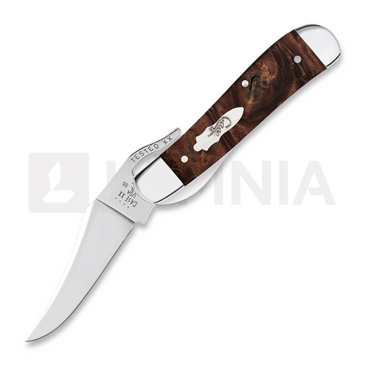 Case Cutlery Brown Maple Burl Wood Smooth RussLock linkkuveitsi 64068