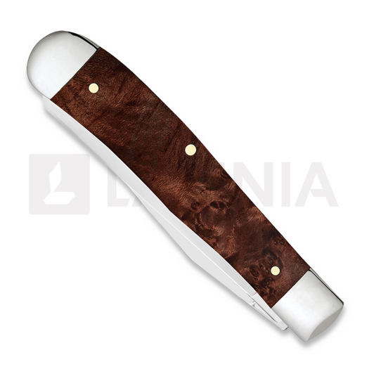 Case Cutlery Brown Maple Burl Wood Smooth Trapper pocket knife 64060