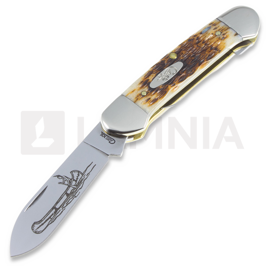 Pocket knife Case Cutlery Canoe Amber Bone 00263