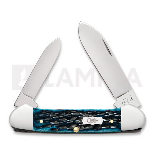 Case Cutlery Canoe, Blue Bone Peach Seed Jig 51853