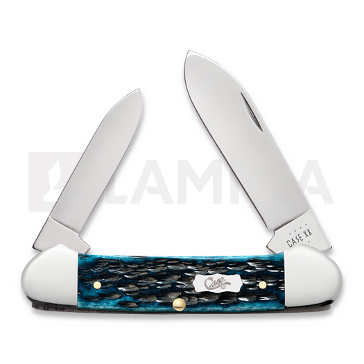 Case Cutlery Canoe, Blue Bone Peach Seed Jig 51853