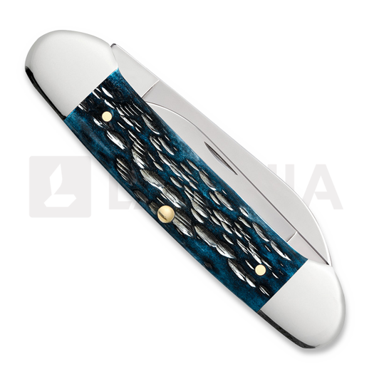 Case Cutlery Canoe, Blue Bone Peach Seed Jig 51853