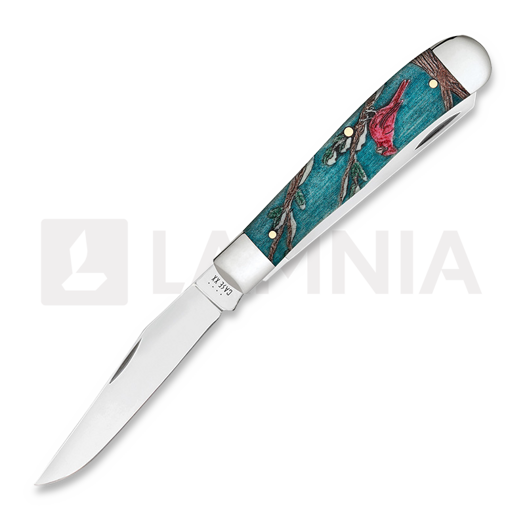 Case Cutlery Cardinal Smooth Natural Bone Color Wash Trapper pocket knife 39159