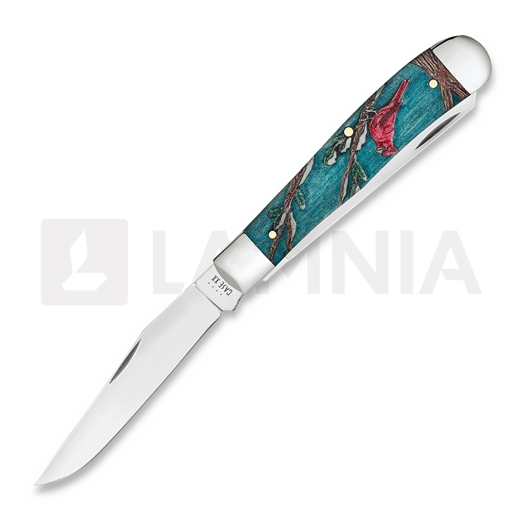 Pocket knife Case Cutlery Cardinal Smooth Natural Bone Color Wash Trapper 39159