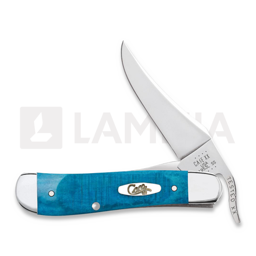 Case Cutlery Caribbean Blue Bone Sawcut Jig RussLock Taschenmesser 25589