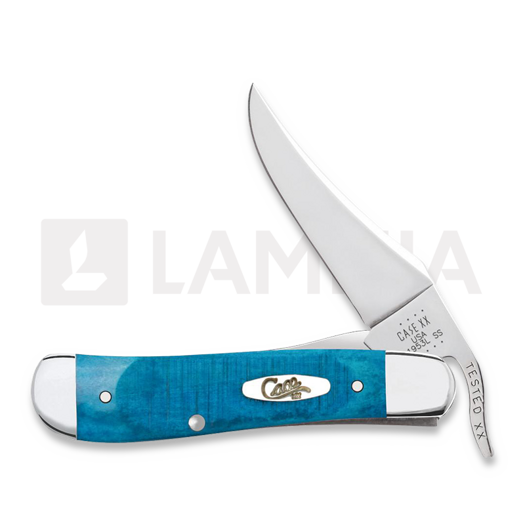 Case Cutlery Caribbean Blue Bone Sawcut Jig RussLock folding knife 25589